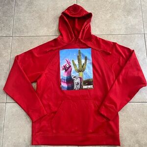 FORTNITE Red LOOT LLAMA Hoodie Size Large